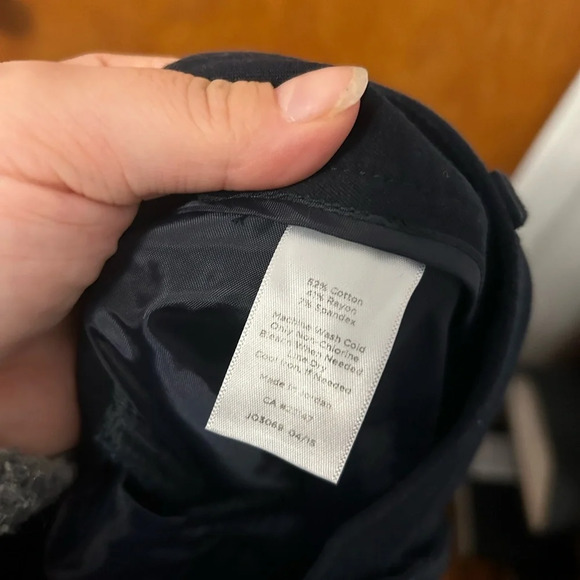 TALBOTS NAVY BLUE CURVY TROUSERS - Picture 4 of 4